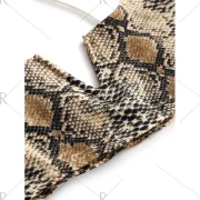 Valentine erpentine Print Bralette Outfits - andy Beige Fansmadedirect