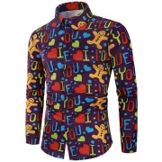 Valentine's Day etters Heart Print Casual Shirt - Fansmadedirect