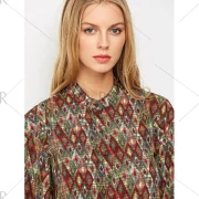 Vintage Printed Ruffles Chiffon Dress - Fansmadedirect