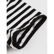 Vintage triped Printed High Waist Dress - Fansmadedirect