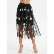 wan Pattern A Line kirt - Black Fansmadedirect