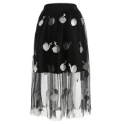 wan Pattern A Line kirt - Black Fansmadedirect