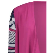 Women's Fashionable Loose Long Sleeve Print Asymmetrical Cardigan - Violet Rose Fansmadedirect
