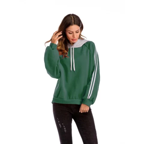 Women's Long Sleeve Hoodies Pullover Hoodie Sweatshirts - Pine Green Fansmadedirect