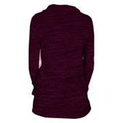 Women's Sports Wind Pile Collar Pocket Fashion Loose T-shirt - Firebrick Fansmadedirect