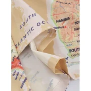 World Map Pattern Button Down hirt - Goldenrod Fansmadedirect