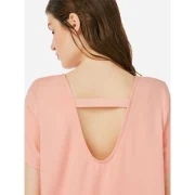 ZAN.STYE Crew Neck Shirt Dress - Pink Fansmadedirect