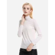 ZAN.STYE Ribbed Wool Turtleneck Sweater - Apricot Fansmadedirect
