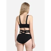 ZAN.STYLE Cross Wrap Halter Bikini Set - Black Fansmadedirect