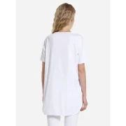 ZAN.STYLE Dolphin Hem Tee - White Fansmadedirect