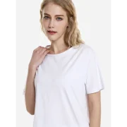 ZAN.STYLE Dolphin Hem Tee - White Fansmadedirect