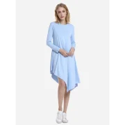ZAN.STYLE Long Sleeve Dress - Windsor Blue Fansmadedirect