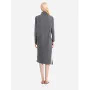 ZAN.TYLE Turtleneck Collar Dress - Charcoal Gray ize Fansmadedirect
