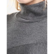 ZAN.TYLE Turtleneck Collar Dress - Charcoal Gray ize Fansmadedirect