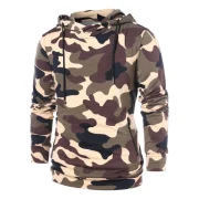 Zip Pockets Drawstring Camouflage Hoodie - Acu Camouflage Fansmadedirect