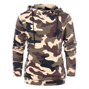 Zip Pockets Drawstring Camouflage Hoodie - Acu Camouflage Fansmadedirect