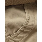 Zip Up Multi Pockets Solid Cargo Pants - Light Khaki Fansmadedirect