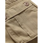 Zip Up Multi Pockets Solid Cargo Pants - Light Khaki Fansmadedirect