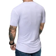 Zipper Decoration Casual Short Sleeves T-shirt - White Fansmadedirect