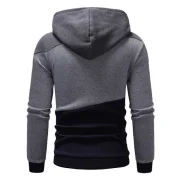 Zipper Drawstring Panel Hoodie - Multi-b Fansmadedirect