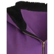 Zipper Fluffy Cat Ear Hoodie - Purple Fansmadedirect