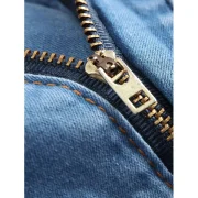Zipper Fly Decoration Ripped Casual Jeans - Light Blue Fansmadedirect