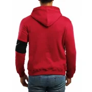 Zipper Pocket Casual Drawstring Hoodie - Red Fansmadedirect