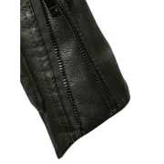 Zippers Embellished Casual Faux Leather Jacket - Army Green Fansmadedirect