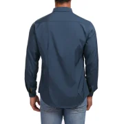 Zippers Hidden Button Casual Shirt - Cadetblue Fansmadedirect